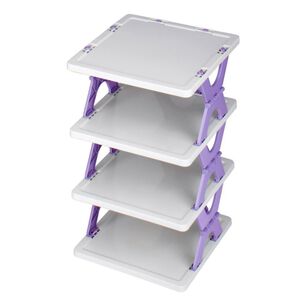 Organizador Zapatero Plegable 4 Niveles Color Lila