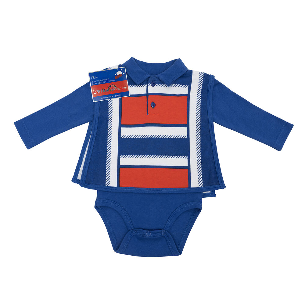 Body Huaso Poncho Azul Fiestas Patrias Niño 3-6m image number 0.0