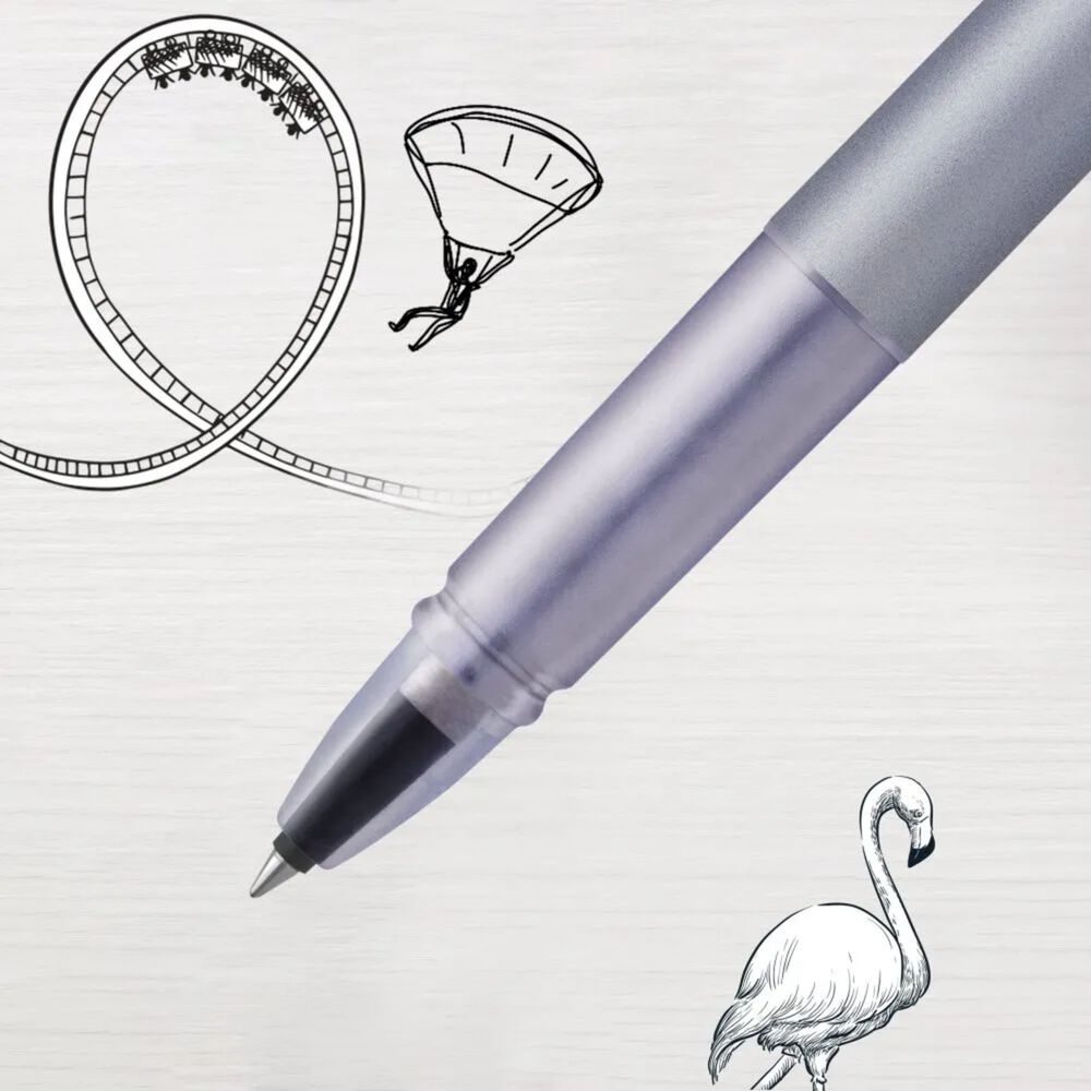 Bolígrafo Rollerball Parker Vector Xl Celeste Met Tint Negra image number 4.0