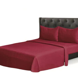 Juego De Sabanas Polar King Mas 2 Fundas De Almohada Color Burdeo
