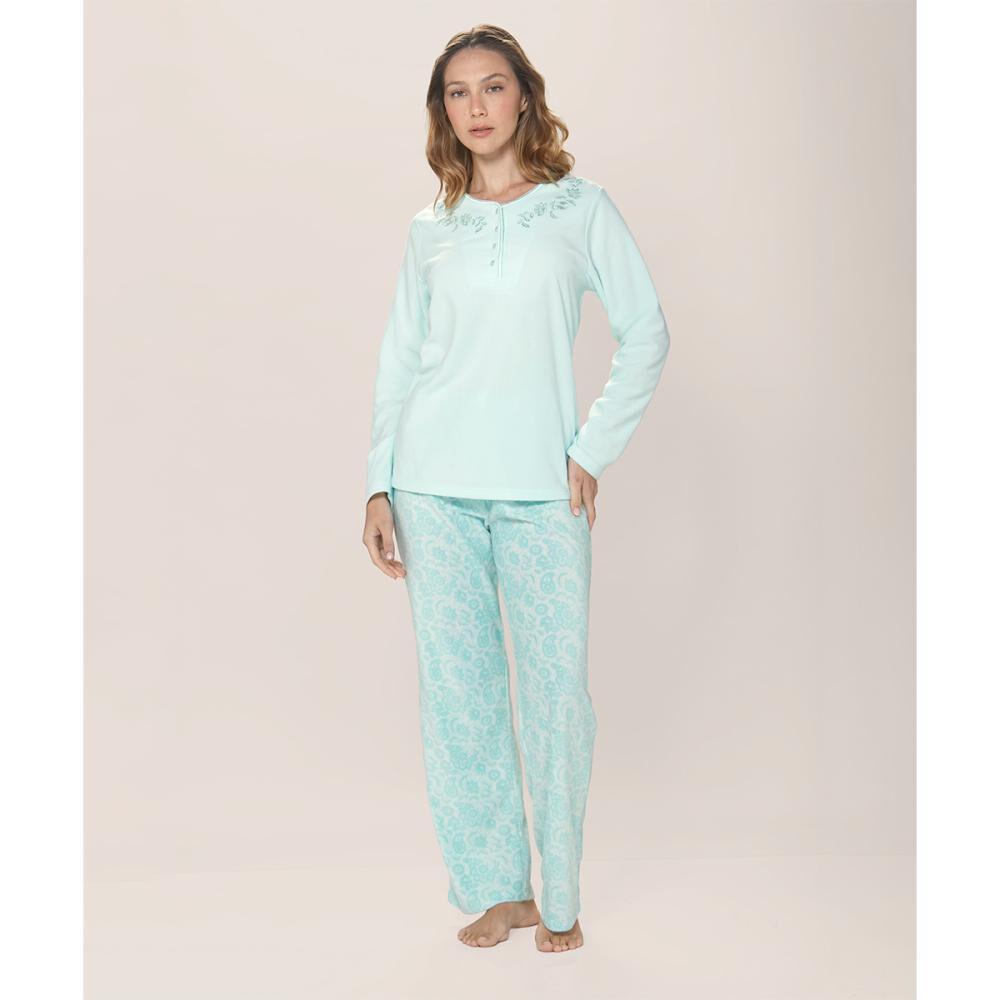 Pijama Micropolar Estampado Lady Genny image number 3.0