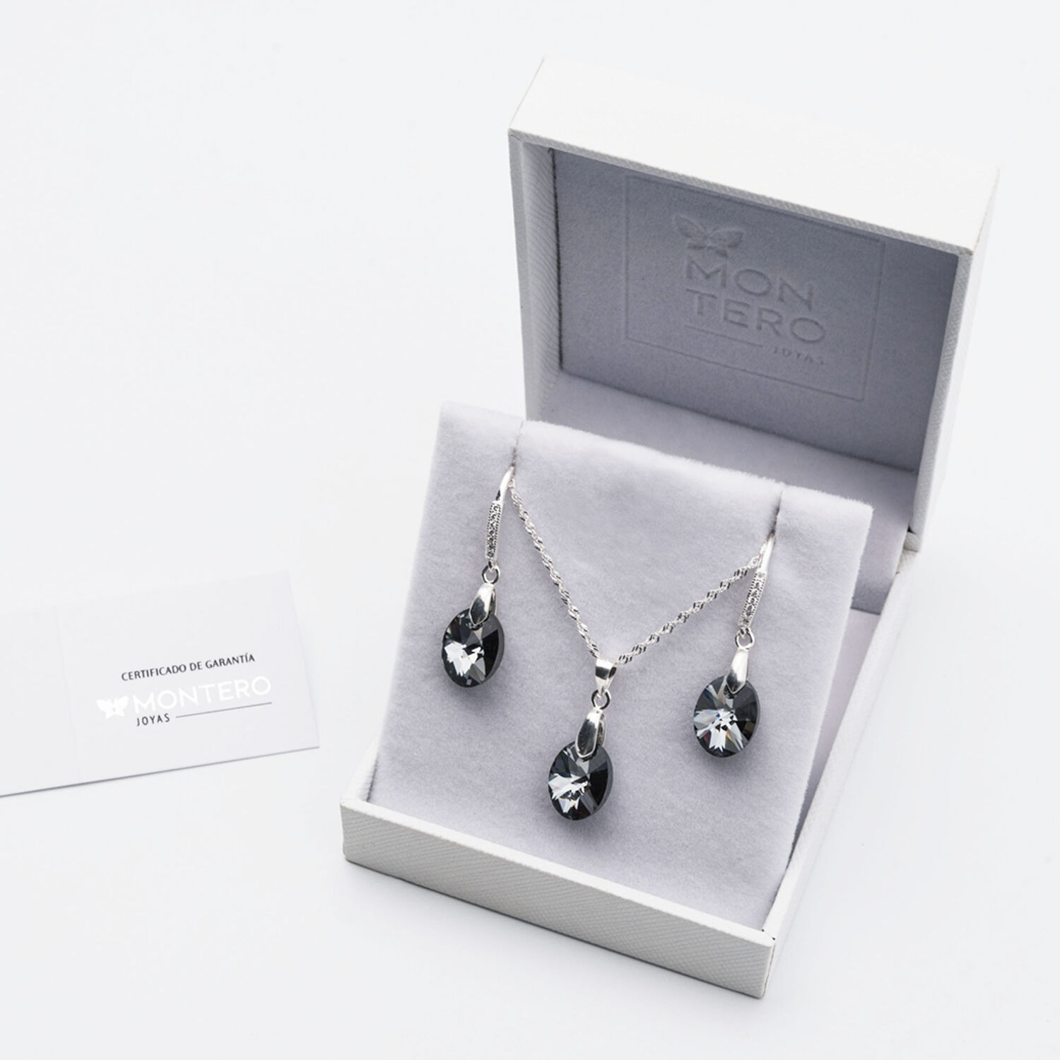 Conjunto Praga Cristales Genuinos Silver Night image number 2.0