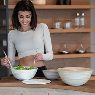 Contenedor Con Tapa Negro 25cms - Colecci&oacute;n Tierra