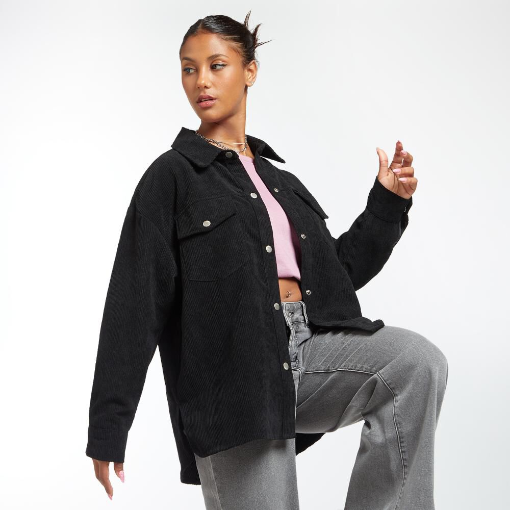 Chaqueta Sobrecamisa Cotel&eacute; Manga Larga Cuello Camisero Mujer Rolly Go image number 2.0