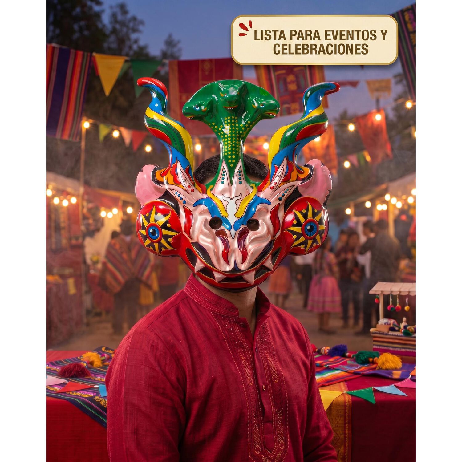 Pack 15 Mascaras Fiesta De La Tirana Diablada image number 5.0
