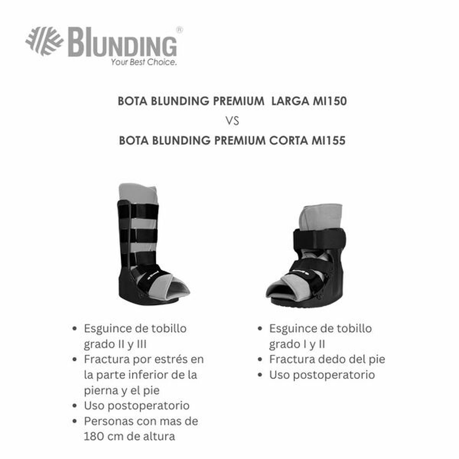 Bota Inmovilizadora Premium Corta Talla L- Blunding image number 3.0