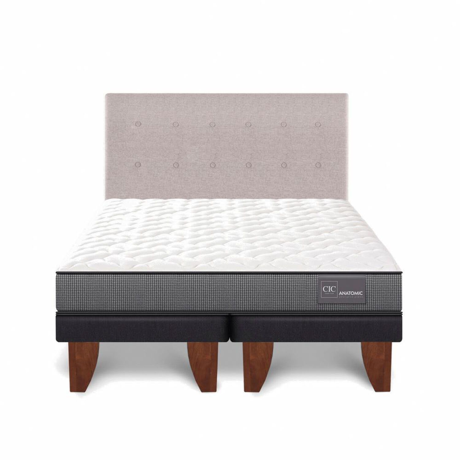 Cama Europea Cic Anatomic / 2 Plazas / Base Dividida + Respaldo image number 0.0