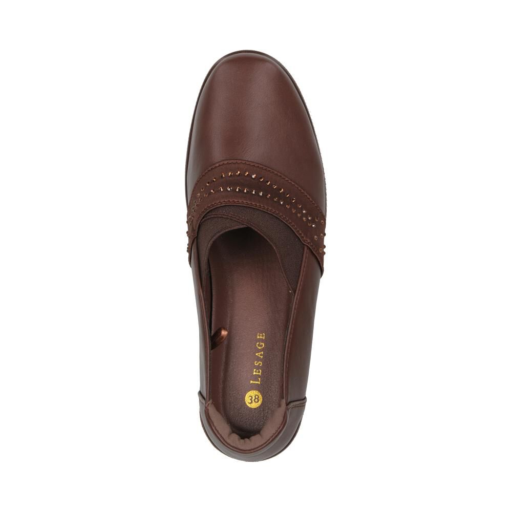Zapato Casual Mujer Lesage Camel image number 4.0