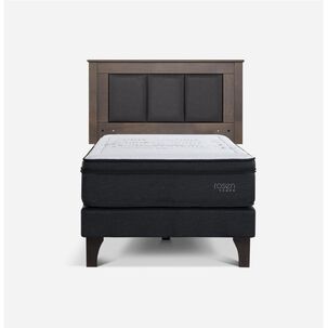 Cama Europea Rosen Tempo / 1.5 Plazas / Base Normal + Respaldo