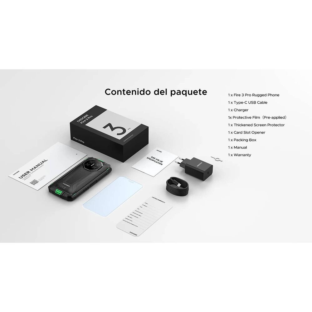 Doogee Fire 3 Pro: Compacto Rugged Todo Terreno Resistente image number 9.0