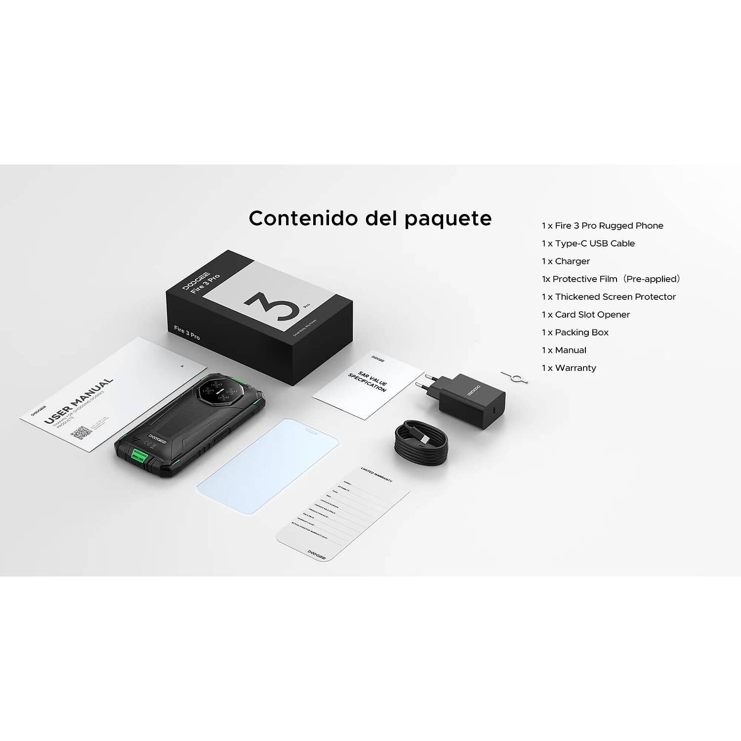 Doogee Fire 3 Pro: Compacto Rugged Todo Terreno Resistente image number 9.0