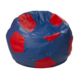 Pouf Pera Azul Rojo Eco Cuero 80x80x80 Cm