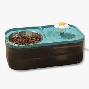 Fuente De Agua Bebedero 2 En 1 Eléctrico Para Gatos 3 Litros