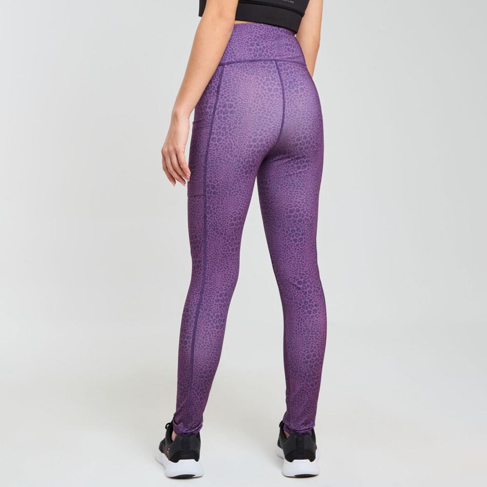 Calza Deportiva Full Print Tiro Alto Mujer Wetland image number 3.0