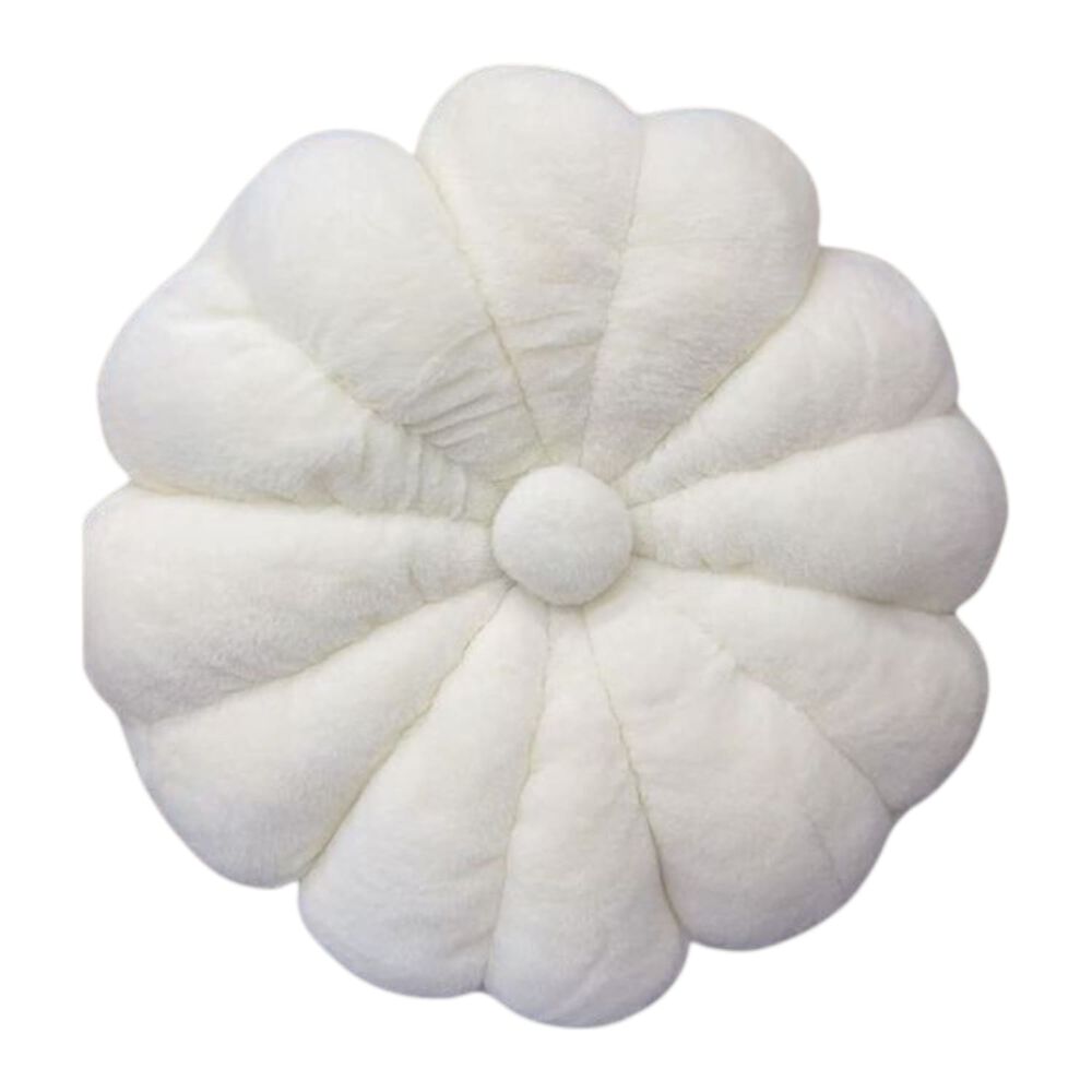 Cojín Decorativo Redondo Peludito Suave Sofa Living Blanco Crp-4 image number 0.0