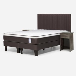 Cama Europea Rosen New Style 4 Plus / 2 Plazas / Base Dividida + Set De Maderas