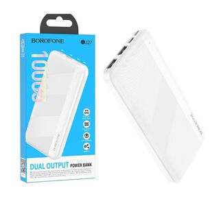 Power Bank Portatil 10000 Mah Blanco Borofone 2 Usb Tipo C Micro Usb