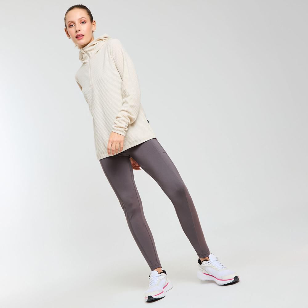 Polerón Deportivo Waffle Cuello Alto Con Capucha Mujer Wetland image number 1.0