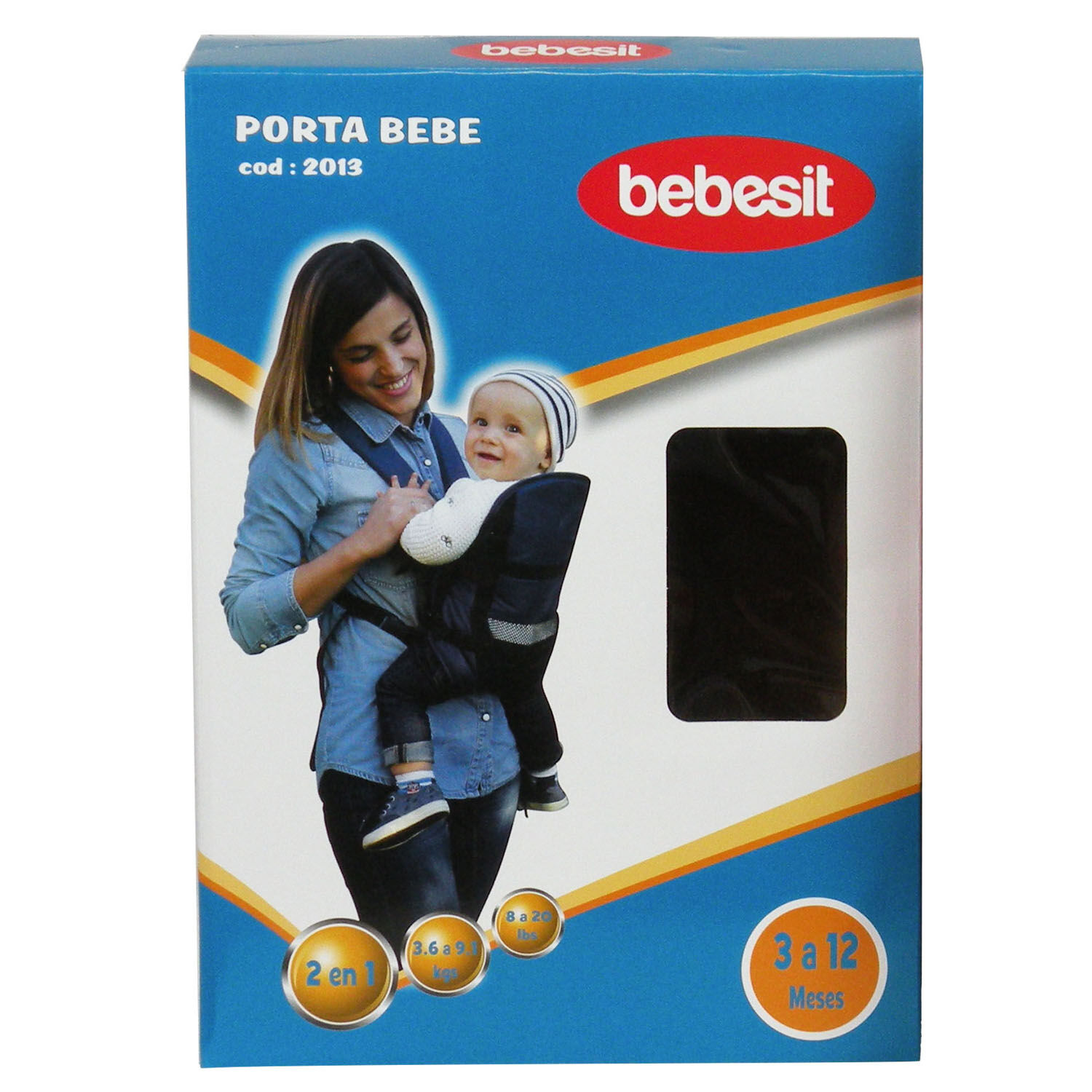 Porta Bebe 2013 Negro Bebesit image number 3.0