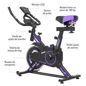 Bicicleta Spinning Atletis Lite 300 Naranjo 4 Kg