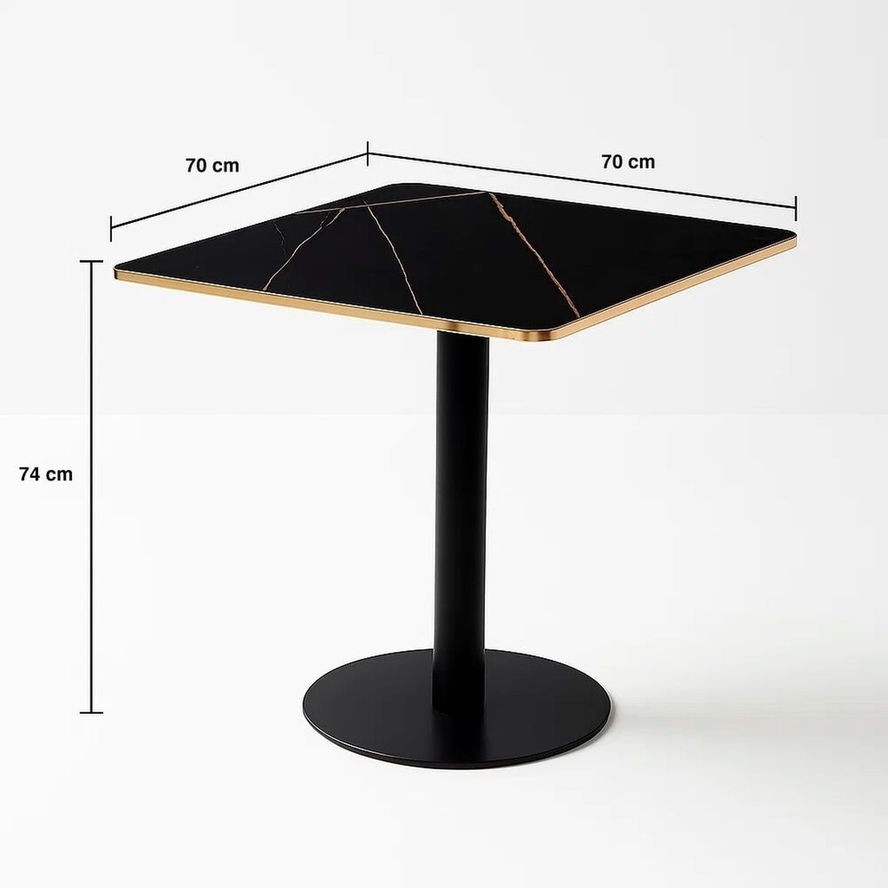 Mesa Luxor De Mdf Efecto Marmol Negro Con Dorado image number 10.0