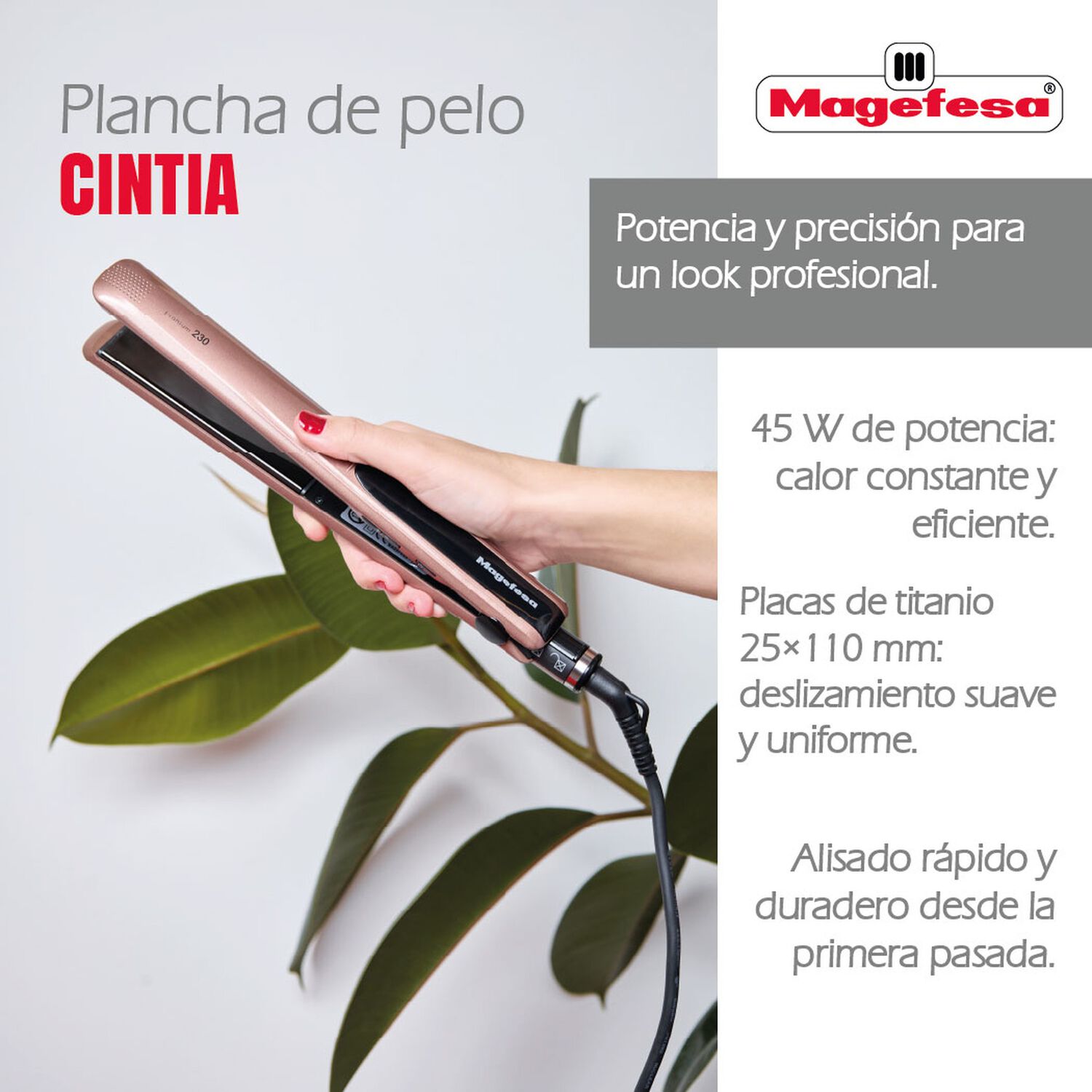 Plancha De Pelo Magefesa Cintia Mgf7542 image number 1.0