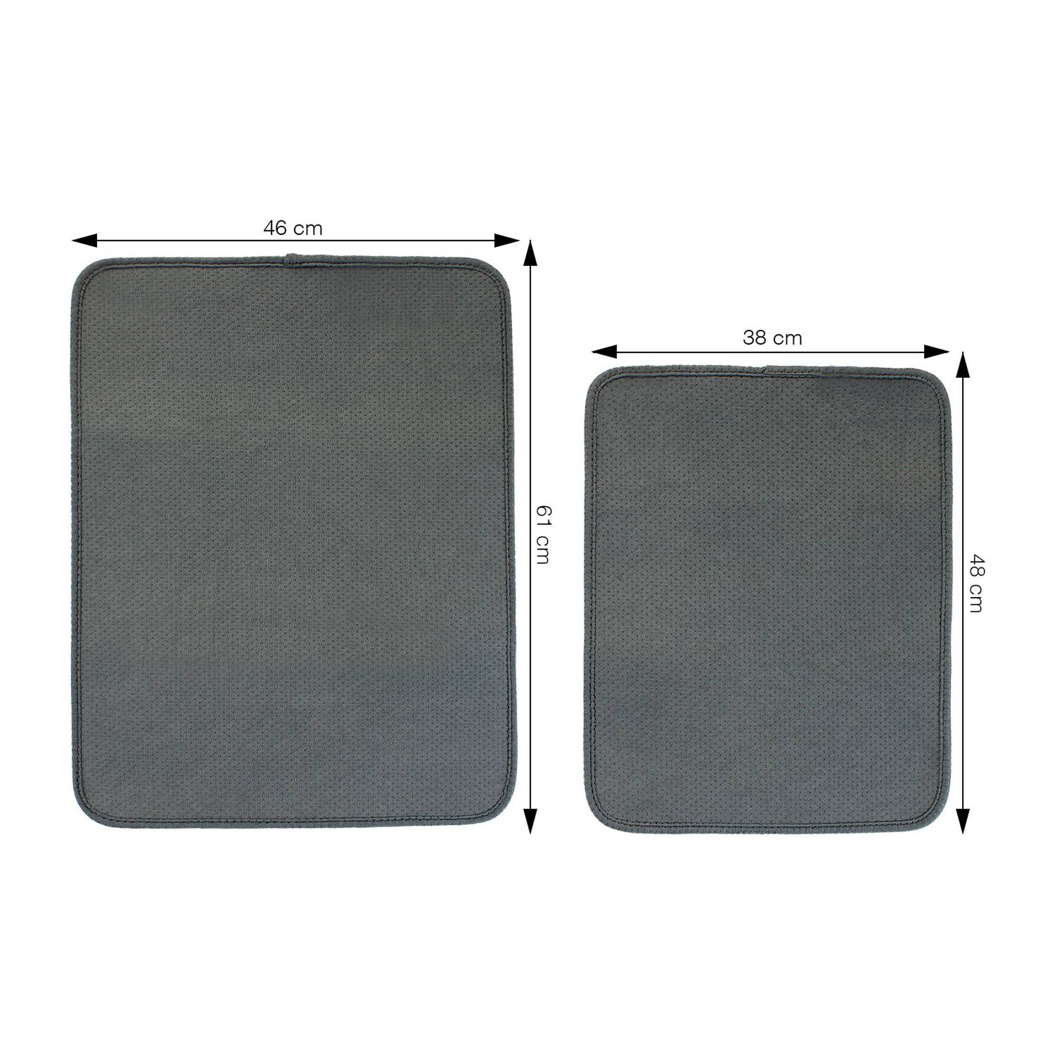 Set De 2 Tapetes De Secado Nautica Home Alta Absorci&oacute;n Gris image number 2.0