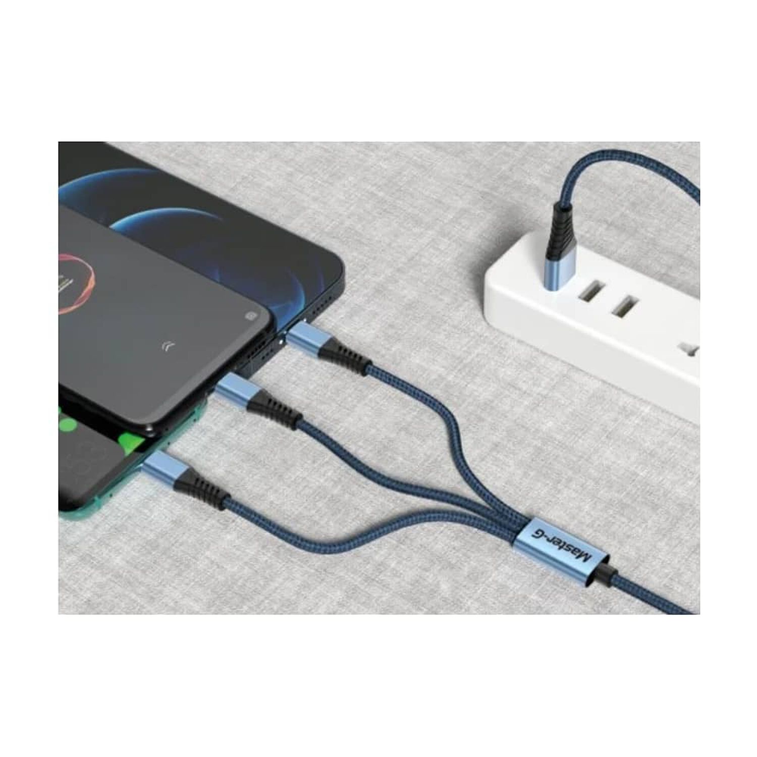 Cable 3 En 1 Compatible Con Iphone, Micro Y Tipo C Master-g image number 2.0