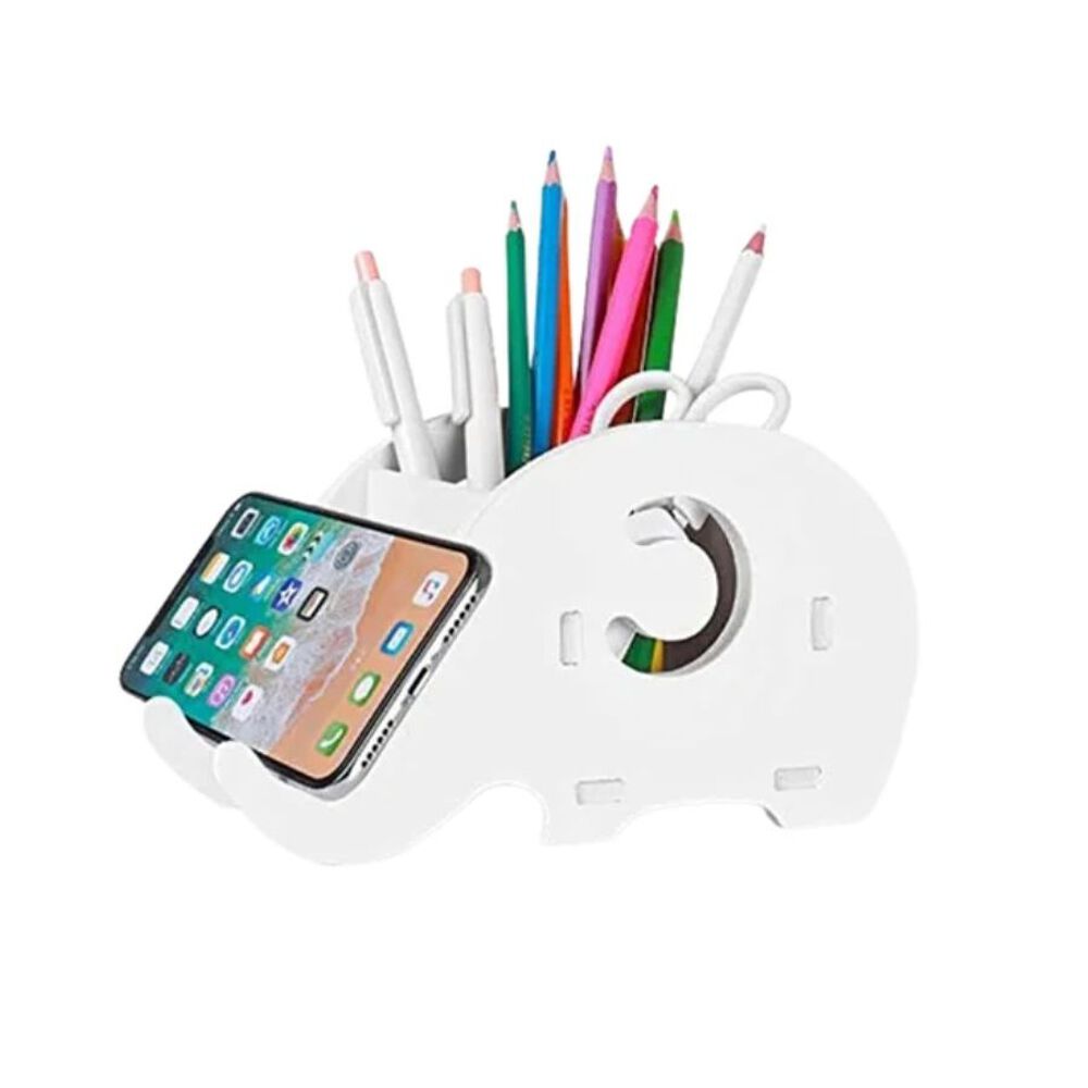 Porta Celular Y Lapicero Elefante Blanco image number 1.0