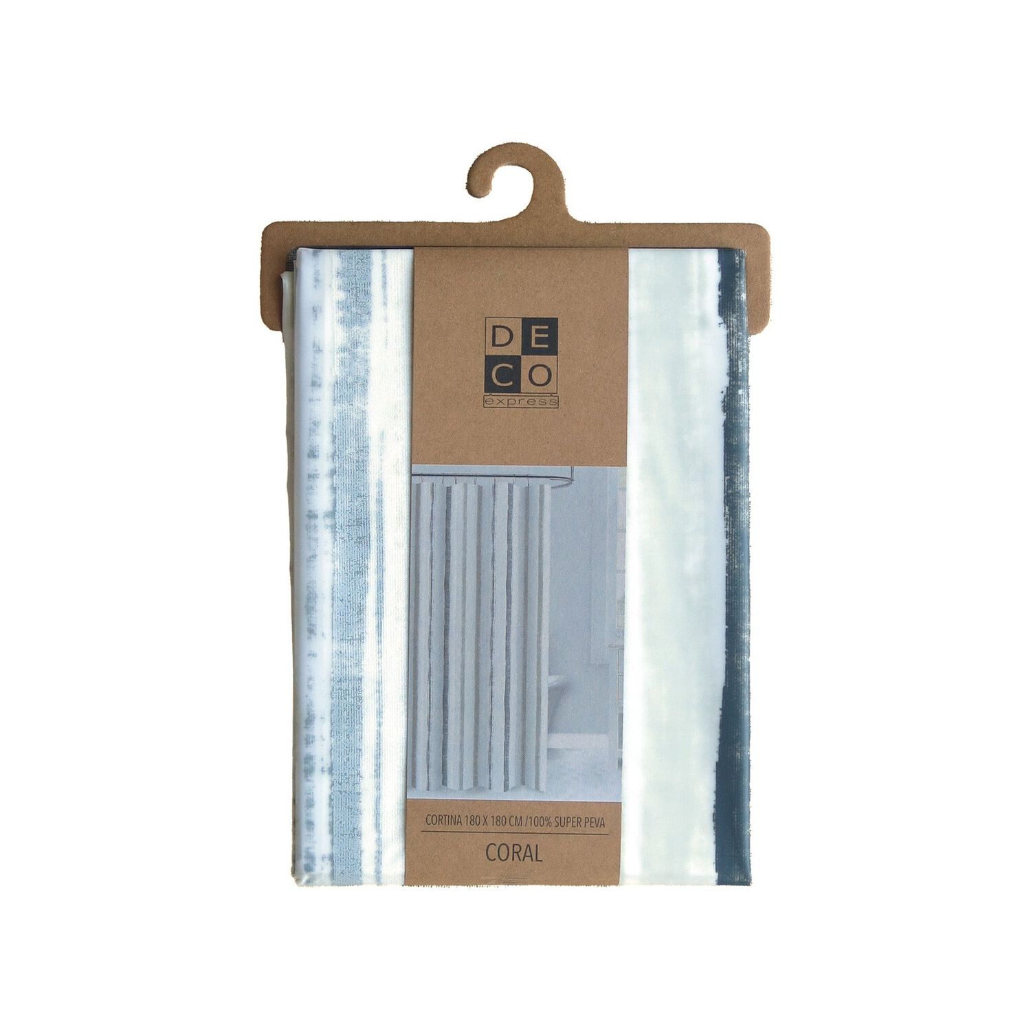 Cortina Ba&ntilde;o Peva Coral Impermeable 180x180 Cms image number 0.0