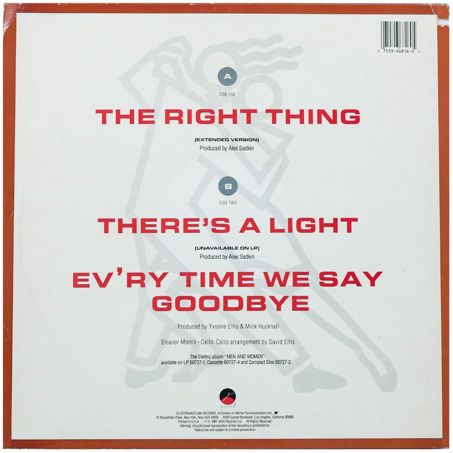 Simply Red - The Right Thing | 12" Maxi Single Usado image number 1.0