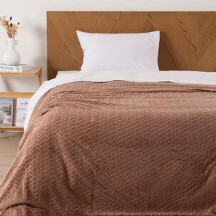 Frazada Jqd Flannel Nevada 1.5 Plazas Nude