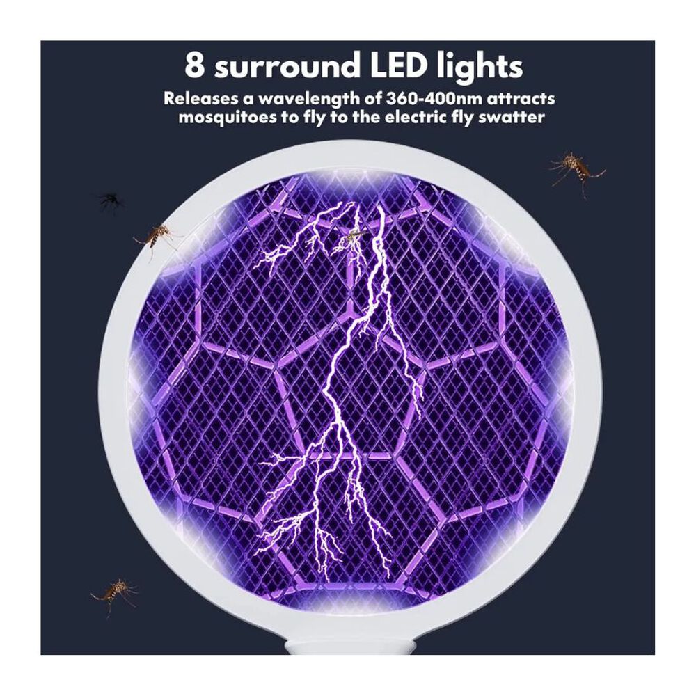 Raqueta El&eacute;ctrica Para Mosquitos 2 En 1 image number 3.0