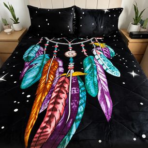 Cubrecama 2 Plazas Polar Con Chiporro Atrapasue&ntilde;os Turquesa - 230x250 Cm