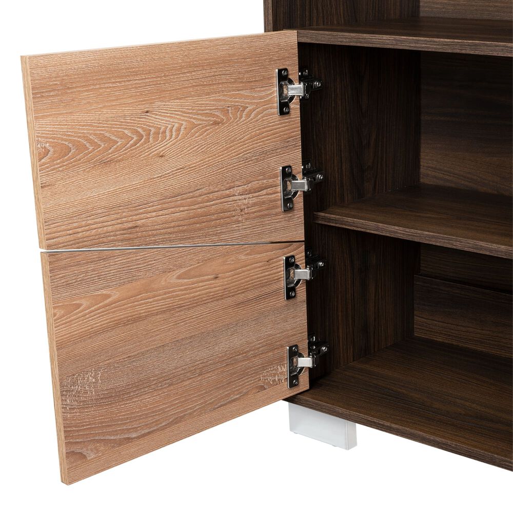 Arrimo 2 Puertas Y 1 Repisa Fm-006o - Caf&eacute; Oscuro Y Caf&eacute; Blanco image number 6.0