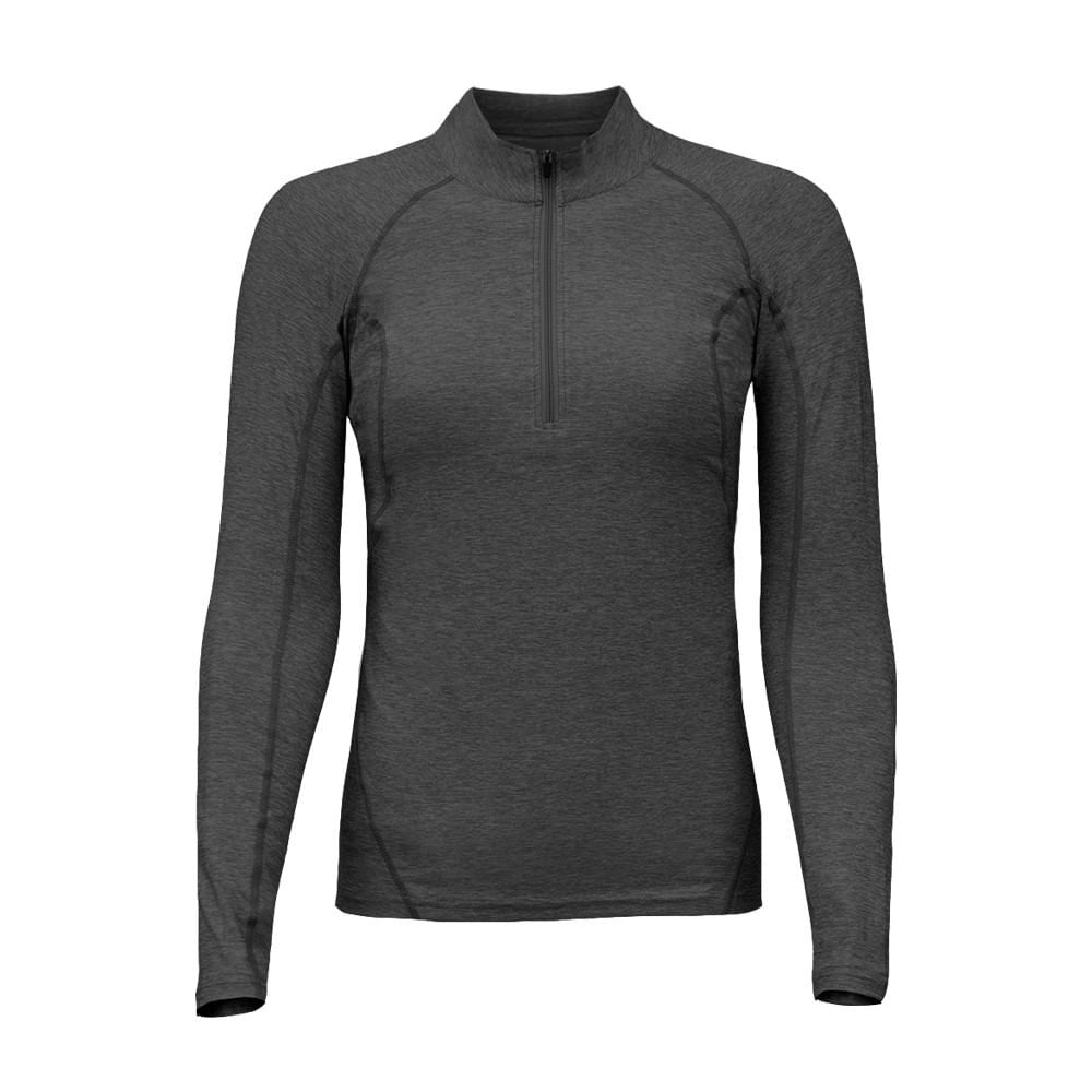 Polera Dry Fit Hw Manga Larga Mujer Dark Grey image number 0.0