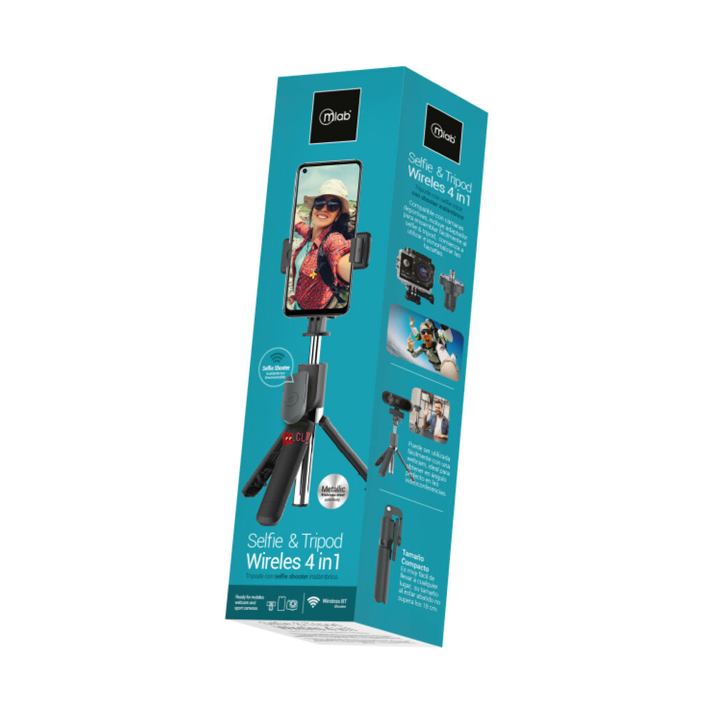 Tr&iacute;pode Con Selfie Shooter Inal&aacute;mbrico Bluetooth - Ps image number 3.0