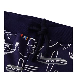 Pantal&oacute;n Buzo Ni&ntilde;o 100% Algod&oacute;n Jump Kids Azul Oscuro Aviones