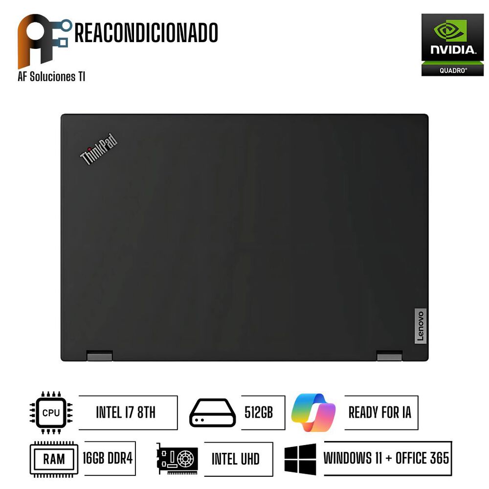 Notebook Lenovo P50 Performance Windows 11 - Office365 Reacondicionado image number 3.0