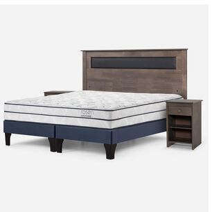 Cama Europea Rosen Autonomy Sky / King / Base Dividida + Set De Maderas