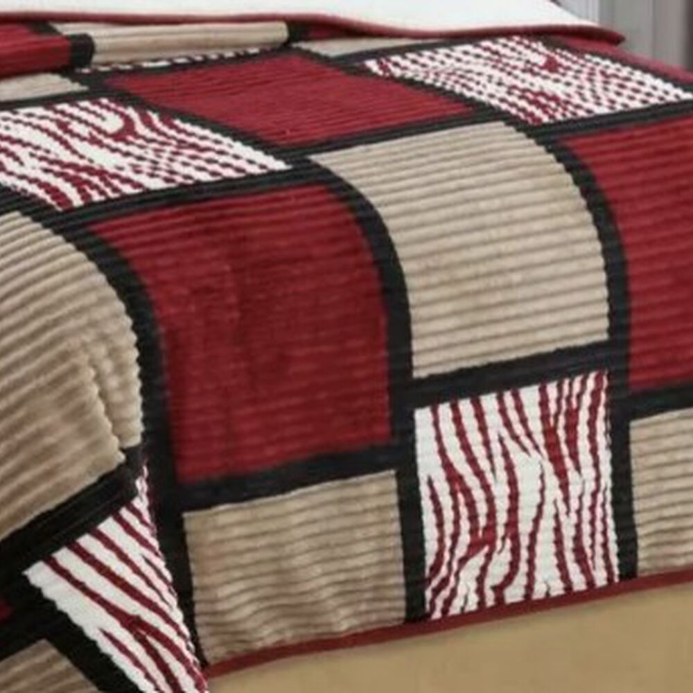 Manta Frazada T&eacute;rmica Chiporro Fundas Almohada 2 Plazas. Color Rojo image number 2.0