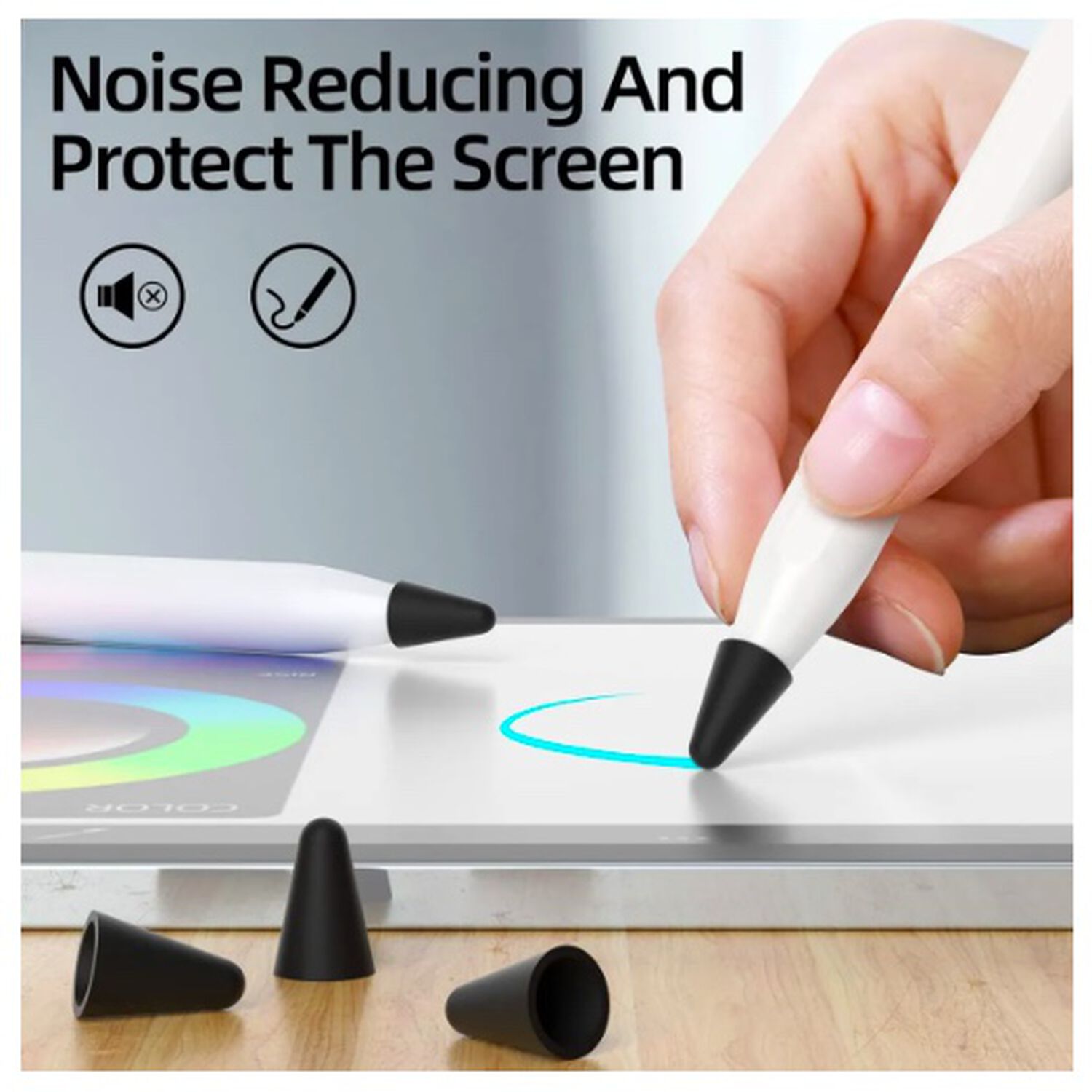 Protector Apple Pencil Silicona Morado image number 3.0