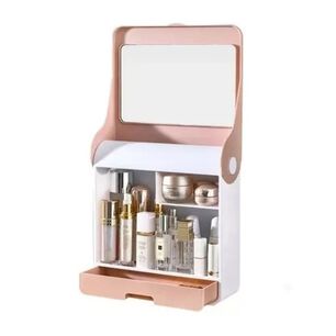 Organizador Maquillaje Caja Port&aacute;til Espejo Tocador