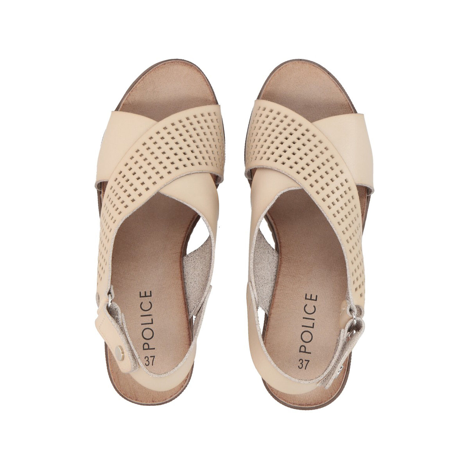 Sandalia Mujer Beige Martina 2 Police image number 1.0