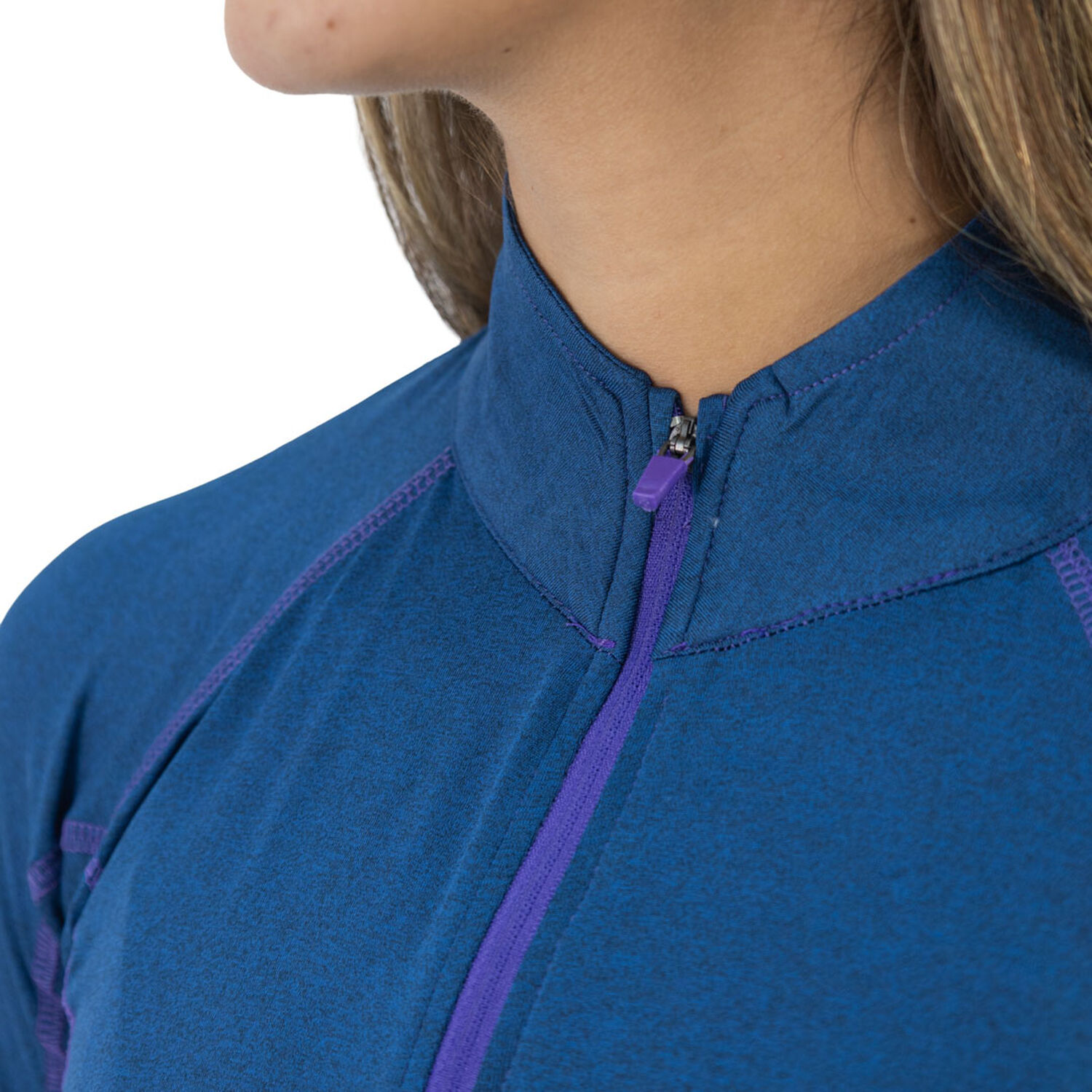 Polera Dry Fit Hw Spx Manga Larga Mujer Deep Blue image number 5.0