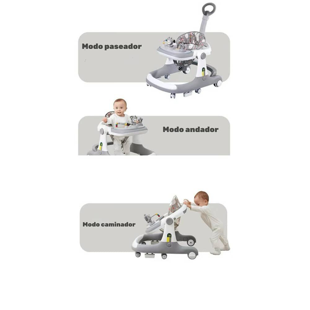 Andador Caminador 5 En 1 Con Apoya Pies Lubabycas Rojo image number 2.0