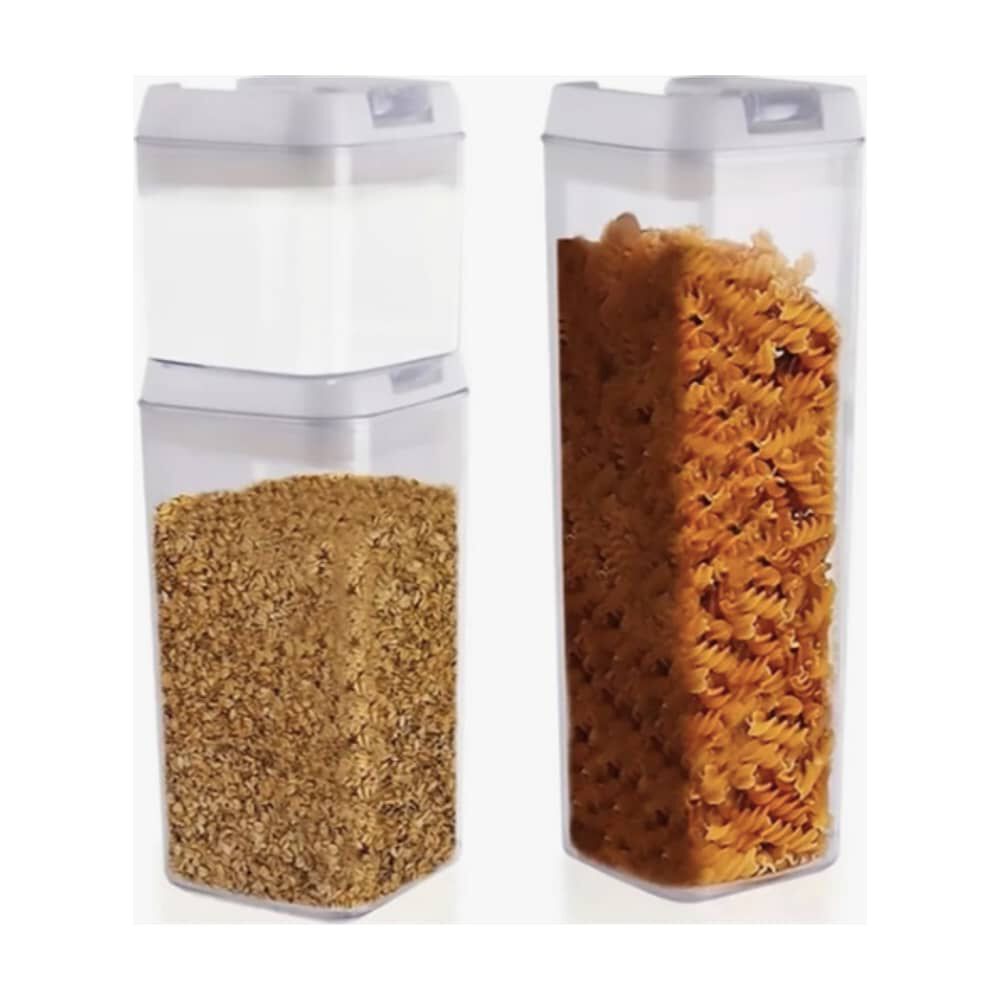 Set 3 Contenedores Transparentes Herm&eacute;ticos Con Tapa image number 1.0