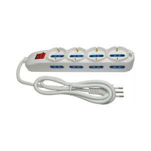 Alargador Corriente Switch 12 Posiciones 2 Orificios Colgantes 1.5 M 220v