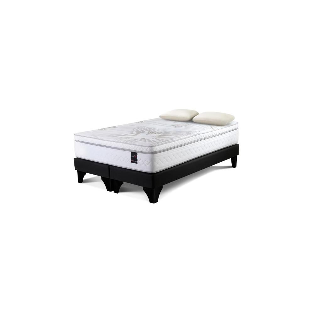 Cama Europea Rosen Art 4 / 2 Plazas / Base Dividida + Almohadas image number 0.0