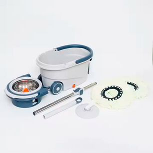 Mopa Trapeador Giratorio 360 Acero Inoxidable Blanco